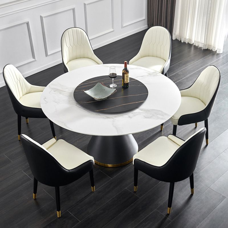 Contemporary Side Chair Upholstered Armless Faux Leather Dining Chairs Clearhalo 'Dining Chairs' 'Dining Tables & Seating' 'dining_chair' 'furn' 'furn_dining_chair' 'Furniture' 'Kitchen & Dining Furniture' 1200x1200_a8a6c8c7-4797-4ff5-afde-ab49a14b966d