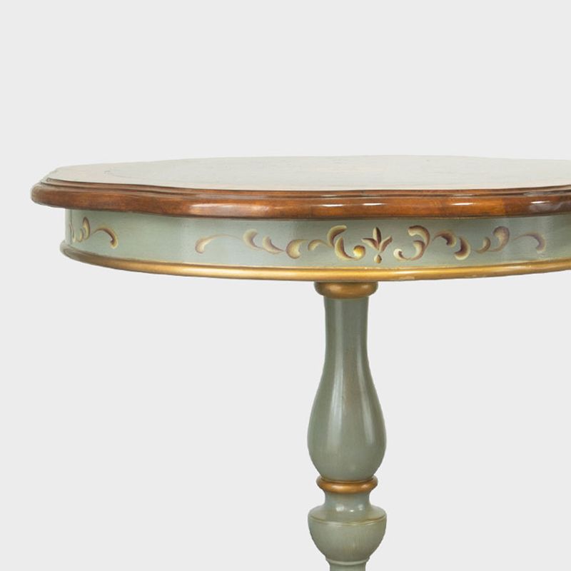 Mesa de cóctel envejecida de estilo francés, mesa de centro de madera para el hogar