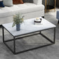 Modern Rectangular Steel Frame Coffee Table Black Cocktail Table Clearhalo 'Coffee & Accent Tables' 'Coffee Tables' 'coffee_tables' 'furn' 'furn_coffee_tables' 'Furniture' 'furniture_coffee_tables' 'Living Room Furniture' 1200x1200_a8a7bccc-33f1-41dd-af5e-606ef90db385