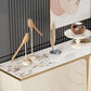 Glam Golden Console Table Doors Included Console Sofa Table for Hall