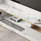 Console de meuble TV mural Console multimédia TV en bois avec 2 tiroirs