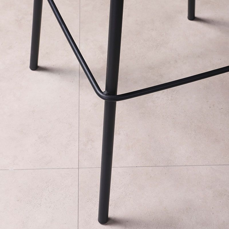 Leather Seat Barstool Industrial Metal Counter Stool with Low Back Clearhalo 'Bar Furniture' 'Bar Stools' 'bar_stools' 'furn' 'furn_bar_stools' 'furniture_bar_stools' 'Kitchen & Dining Furniture' 'kitchen&dining_furn' 'kitchen' 'kitchen_furn' Furniture' 1200x1200_a8af0334-cb0e-4f4f-858b-afa7ebf29120