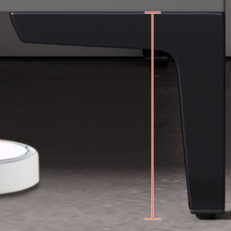 Cassettiera moderna per camera da letto, in legno ingegnerizzato, colore grigio, con cassetti