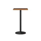 Industrial Style Black Iron Bar Table Wood Brown Top Bistro Table with Pedestal Clearhalo 'Bar Furniture' 'Bar Tables' 'bar_tables' 'furn' 'furn_bar_tables' 'Furniture' 'furniture_bar_tables' 'Kitchen & Dining Furniture' 1200x1200_a8b2cbfd-8a8b-4475-8f66-e8f9811fbc0a