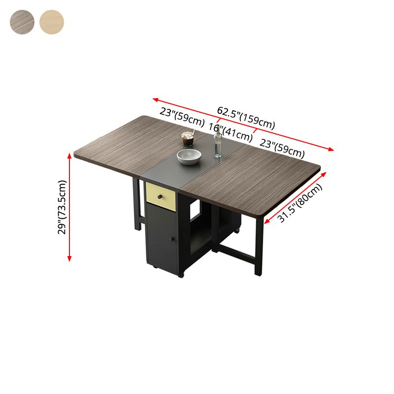 Mid-Century Dining Table Rectangle Drop-Leaf Sintered Stone Table for Home (only Table) Clearhalo ' dining_table' 'Dining Tables & Seating' 'Dining Tables' 'furn' 'furn_dining_table' 'Furniture' 'furniture_dining_table' 'Kitchen & Dining Furniture' 'kitchen&dining_furn' 'kitchen' 'kitchen_dining_table' 1200x1200_a8b4693d-52d7-4b0f-9a87-febd4b7c6191