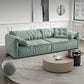 Contemporary Faux Leather Couch Down Filled Settee with Pillow Top Arm Clearhalo 'furn' 'furn_sofas' 'Furniture' 'furniture_sofas' 'Living Room Furniture' 'Sofa' 'sofas' 1200x1200_a8b476c7-cd96-4ef2-a195-aefe8c7f5f0c