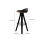 Contemporary Counter Height Stools with Low Back for Living Room