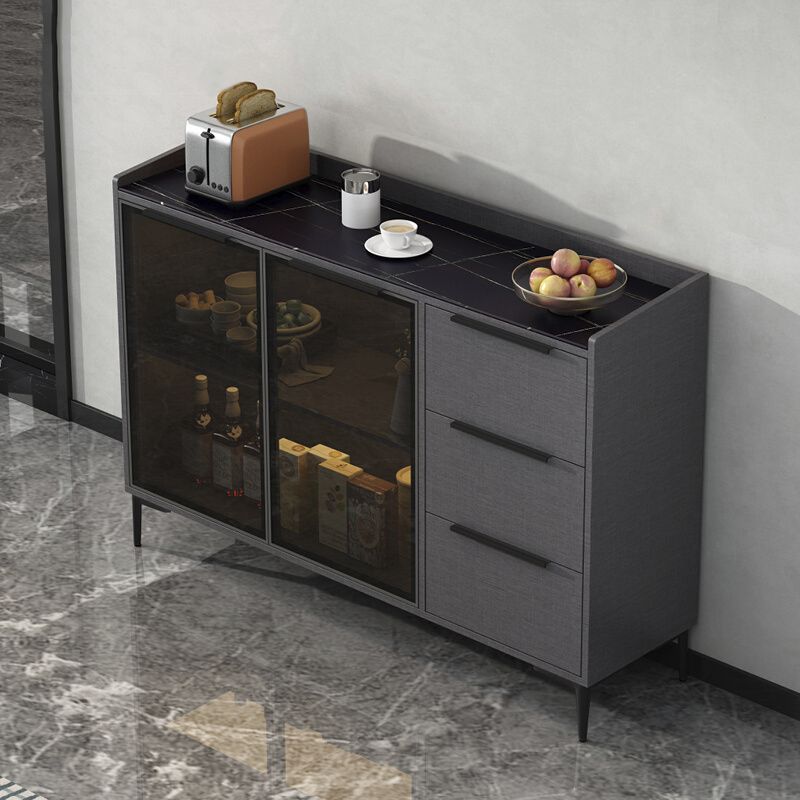 Siete sideboard di pietra sinterizzata in stile moderno con cassetti per soggiorno