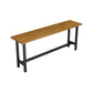Light Brown Modern Style Bar Table Solid Wood Rectangular Bar Table with Metal Base Clearhalo 'Bar Furniture' 'Bar Tables' 'bar_tables' 'furn' 'furn_bar_tables' 'Furniture' 'furniture_bar_tables' 'Kitchen & Dining Furniture' 1200x1200_a8b55144-f46b-44a1-9293-ed594cc6c410