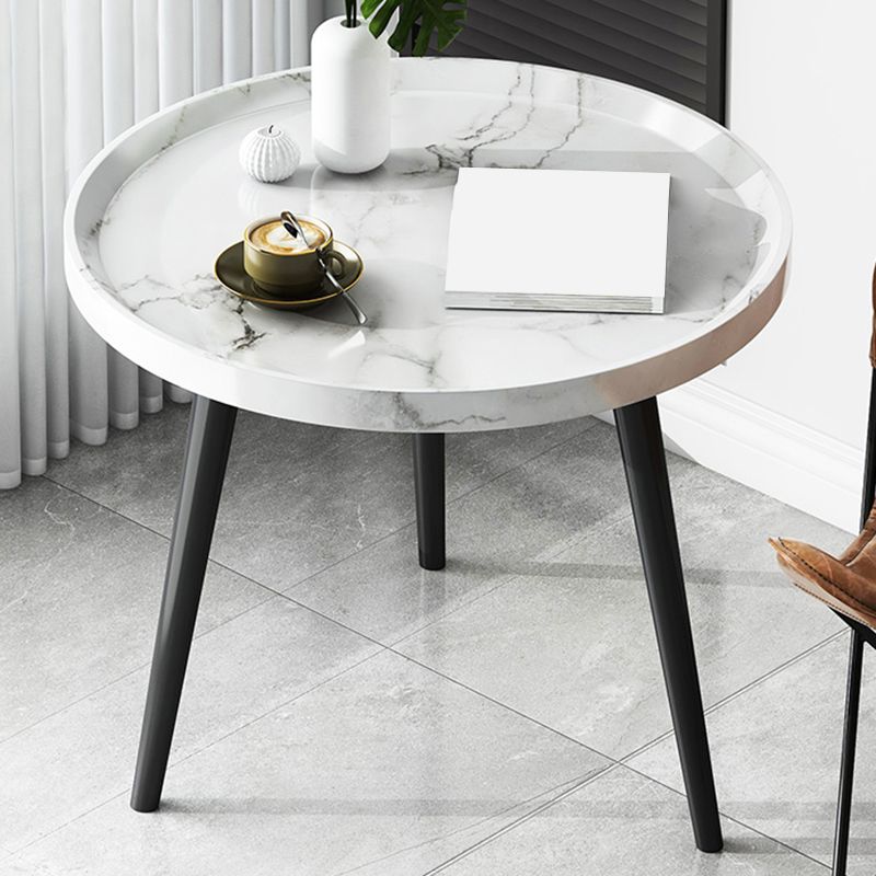 Nordic Round Coffee Table Tea/Black/White Cocktail Table for Living Room Clearhalo 'Coffee & Accent Tables' 'Coffee Tables' 'coffee_tables' 'furn' 'furn_coffee_tables' 'Furniture' 'Living Room Furniture' 1200x1200_a8b55897-b4b9-4fd9-8208-d5446ef1a0bb