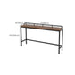 Mesa industrial con altura de barra, mesa de pub con tapa de madera maciza y base negra