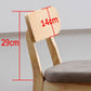Modern Armless Backrest Counter Stool Oak Wood Cafe Bar Stool with Cushion and Pedal