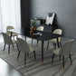 Mesa de piedra sinterizada industrial para mesa de comedor negro rectangular de restaurantes con 4 patas