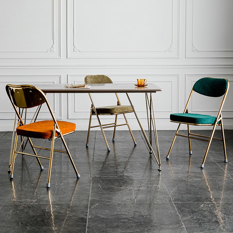 Glam Style Dining Chairs Kitchen Armless Side Chairs with Metal Legs Clearhalo ' kitchen&dining_furn' 'Dining Chairs' 'Dining Tables & Seating' 'dining_chair' 'furn' 'furn_dining_chair' 'Furniture' 'furniture_dining_chair' 'Kitchen & Dining Furniture' 'kitchen' 1200x1200_a8b80a99-691e-4069-b53e-38312cbfe333