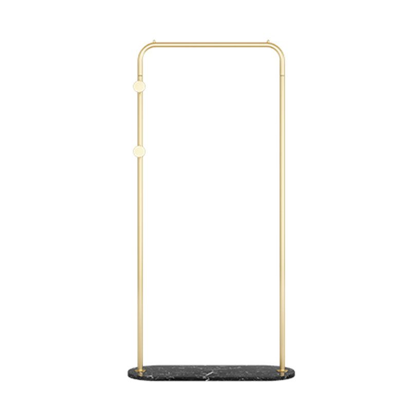 Gorgeous Metal Clothes Hanger Double Coat Hooks Coat Rack with Marble Bottom Clearhalo 'Entry & Mudroom Furniture' 'furn' 'furn_hall_tree_coat_racks' 'Furniture' 'Hall Trees & Coat Racks' 'hall_tree_coat_racks' 1200x1200_a8b8886b-071a-4f27-9f40-8b854f1e098c