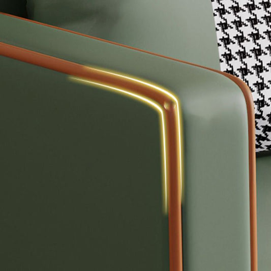 Divano cucito di cuscino da cuscino contemporaneo soggiorno faux in pelle divano