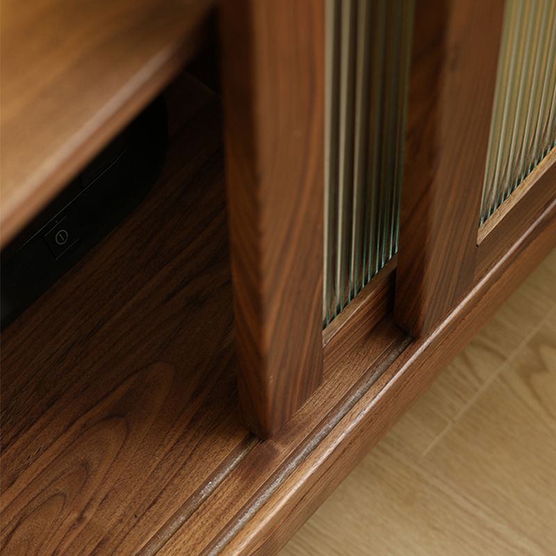 Mid-Century Modern Rectangle Accent Cabinet Solid Wood Brown Accent Cabinet Clearhalo 'Cabinets & Chests' 'cabinets_chests' 'furn' 'furn_cabinets_chests' 'Furniture' 'Living Room Furniture' 1200x1200_a8b91d2a-a000-40f9-8575-3c87b5eec1b5