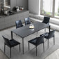 Grey Sintered Stone Top Dining Table Rectangle Table with Metal Base and 4 Legs Clearhalo ' dining_table' 'Dining Tables & Seating' 'Dining Tables' 'Furniture' 'furniture_dining_table' 'Kitchen & Dining Furniture' 'kitchen&dining_furn' 'kitchen' 'kitchen_dining_table' 1200x1200_a8b964bd-c110-402f-92b0-441f1cd14798