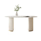 Contemporary Oval Dining Table Sintered Stone Top Double Pedestal Table Clearhalo 'Dining Tables & Seating' 'Dining Tables' 'dining_table' 'furn' 'furn_dining_table' 'Furniture' 'Kitchen & Dining Furniture' 1200x1200_a8ba45b4-9441-41c7-b53e-1fe6e1ba0883
