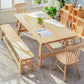 Rectangle Trestle Base Dining Table Modern Pine Wood Table for Kitchen Clearhalo 'Dining Tables & Seating' 'Dining Tables' 'dining_table' 'furn' 'furn_dining_table' 'Furniture' 'Kitchen & Dining Furniture' 1200x1200_a8baedbc-04c5-4dd0-8e8e-ae980cf91631