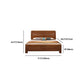 Walnut Wood Bed 85.43" Long 43.30" High Bed with Low Profile