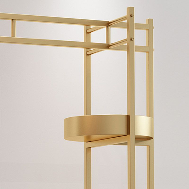 Scaffali di stoccaggio dell'albero di metallo contemporaneo Gancio di ganci in camera da letto