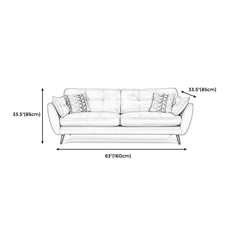 33.86" H Genuine Leather Flared Arm Sofa with Cushions for Living Room,Apartment Clearhalo 'furn' 'furn_sofas' 'Furniture' 'furniture_sofas' 'kitchen' 'kitchen_sofas' 'Living Room Furniture' 'Sofa' 'sofas' 1200x1200_a8c03d2c-df32-48dc-a6da-06a83d54af0c