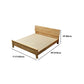 84.65 inch Wide Scandinavian Bed Frame Solid Wood Standard Bed with Headboard