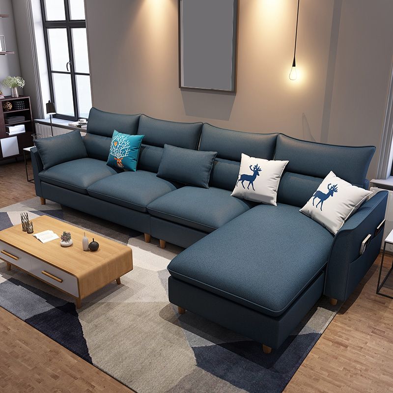 L-Shape High Back Sectional Slipcovered Straight Arm Sofa with Storage Clearhalo 'furn' 'furn_sectionals' 'Furniture' 'furniture_sectionals' 'Living Room Furniture' 'Sectionals' 1200x1200_a8c25718-2385-4f48-b8c2-764a612c55f3