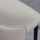 Contemporary Kitchen Dining Side Chair Leather Chair in Black Legs