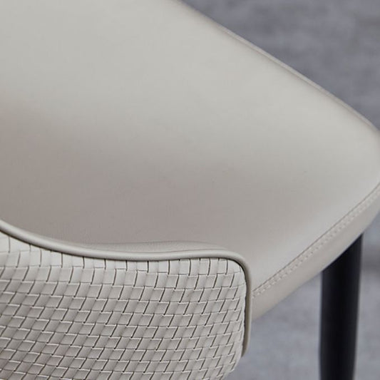 Sedia da pranzo per cucina contemporanea sedia in pelle in gambe nere