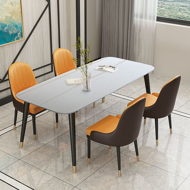 Glam Metal Dining Arm Chair Upholstered Side Chairs for Restaurant Use Clearhalo ' kitchen&dining_furn' 'Dining Chairs' 'Dining Tables & Seating' 'dining_chair' 'furn' 'furn_dining_chair' 'Furniture' 'furniture_dining_chair' 'Kitchen & Dining Furniture' 'kitchen' 1200x1200_a8c28083-eac0-4d50-a538-f5e052e4a36f