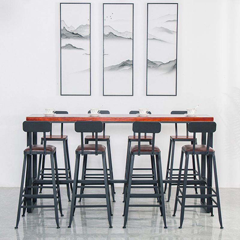 Modern Style Metal Bar Stool with Footrest and Low Back Bistro Simple Bar Stool Clearhalo 'Bar Furniture' 'Bar Stools' 'bar_stools' 'furn' 'furn_bar_stools' 'furniture_bar_stools' 'Kitchen & Dining Furniture' 'kitchen&dining_furn' 'kitchen' 'kitchen_furn' Furniture' 1200x1200_a8c28f07-0fb8-401d-a9b4-15fa7c615261