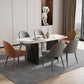 Minimalist Armless Solid Back Chair for Kitchen Leather Dining Chair