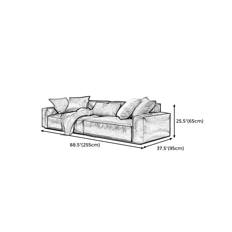 26.38" H Genuine Leather Square Arm Modern Sofa with Storage Black Standard Sofa Clearhalo 'furn' 'furn_sofas' 'Furniture' 'furniture_sofas' 'kitchen' 'kitchen_sofas' 'Living Room Furniture' 'Sofa' 'sofas' 1200x1200_a8c548a3-3379-4b83-aa1e-0cef843d797f