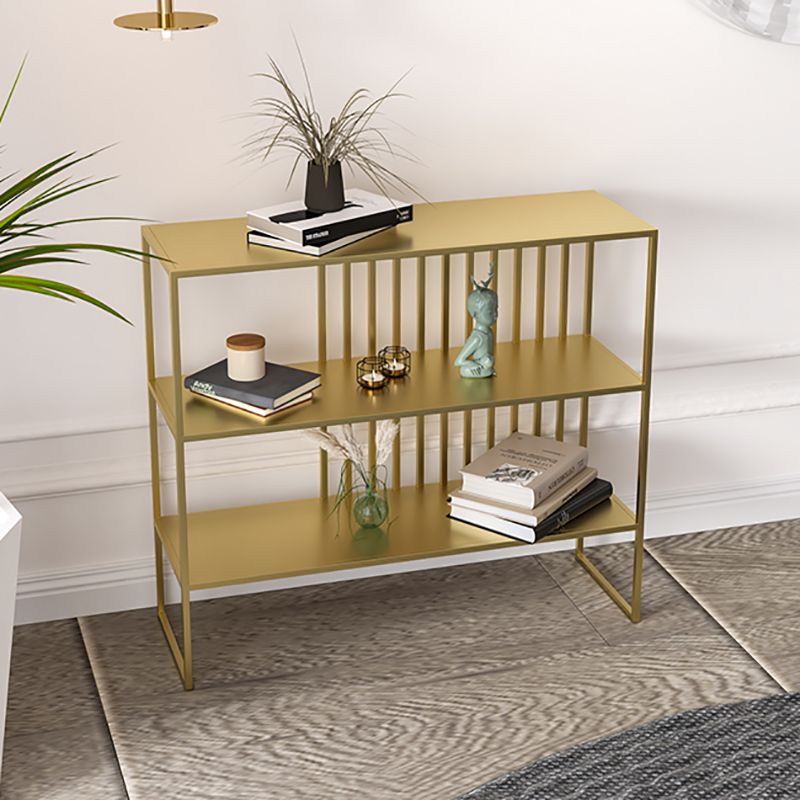 Horizontales Metall Bücherregal zeitgenössisches offenes Back -Bücherregal mit Regalen