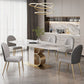Minimalist Dining Set 1/4/5/6/7 Pcs Sintered Stone Dining Table with Upholstered Chairs Clearhalo 'Dining Room Sets' 'Dining Tables & Seating' 'dining_room_set' 'furn' 'furn_dining_room_set' 'Furniture' 'Kitchen & Dining Furniture' 1200x1200_a8cb11b5-9446-4f60-a75c-67fad672ba5f