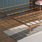 Crame de lit contemporain de 84,65 pouces de large Metai Gold Slat Lit avec tête de lit