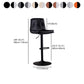 Modern Swivel Adjustable Height Barstool Matte Finish Leather Stool Clearhalo 'Bar Furniture' 'Bar Stools' 'bar_stools' 'furn' 'furn_bar_stools' 'Furniture' 'furniture_bar_stools' 'Kitchen & Dining Furniture' 1200x1200_a8cb2896-059f-47a7-9853-311f54ede84a