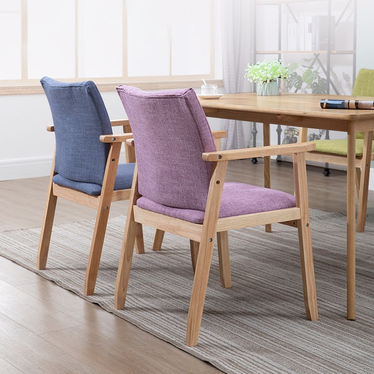 Contemporary Style Solid Wood Open Back Arm Chair Kitchen Dining Room Chairs Clearhalo ' kitchen&dining_furn' 'Dining Chairs' 'Dining Tables & Seating' 'dining_chair' 'furn' 'furn_dining_chair' 'Furniture' 'furniture_dining_chair' 'Kitchen & Dining Furniture' 'kitchen' 1200x1200_a8cc3ec9-5aa8-484e-9414-a076f34dcb59