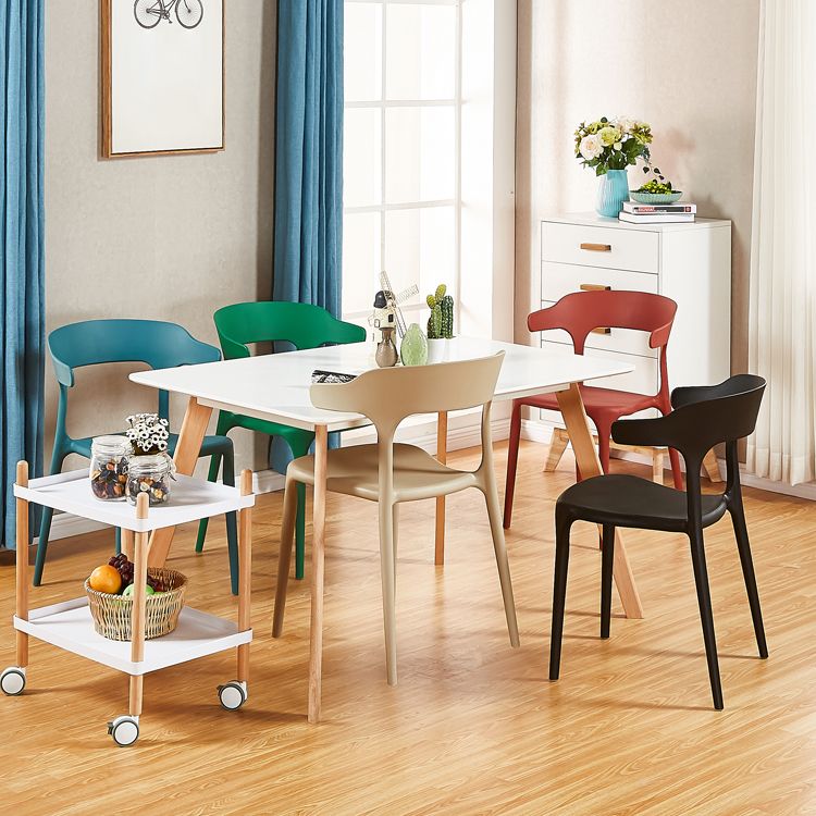 Modern Style Plastic Dining Chair Stackable Dining Armless Side Chairs for Kitchen Clearhalo ' kitchen&dining_furn' 'Dining Chairs' 'Dining Tables & Seating' 'dining_chair' 'furn' 'furn_dining_chair' 'Furniture' 'furniture_dining_chair' 'Kitchen & Dining Furniture' 'kitchen' 1200x1200_a8ce88eb-a07e-4436-8ecc-6590a5a940b4