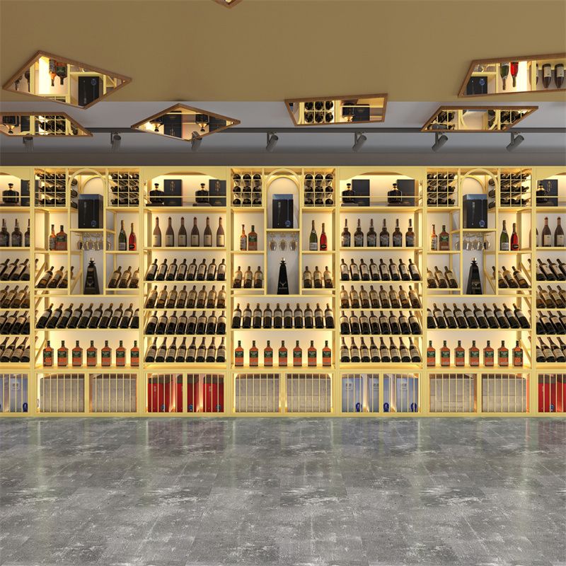 Luxury Floor Wine Shelf Metal Horizontal Wine Racks with Shelf Clearhalo 'furn' 'furn_wine_racks' 'Furniture' 'Kitchen & Dining Furniture' 'Wine Racks' 'wine_racks' 1200x1200_a8cf7774-078a-47dd-9a79-4ebd6b488bf7