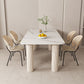 Glam Rectangle Table Set 1/4/5/7 Pieces Dining Set with Wood Legs for Kitchen