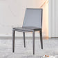 Silla de metal sin brazo de comedor de cuero de estilo moderno para uso en el hogar