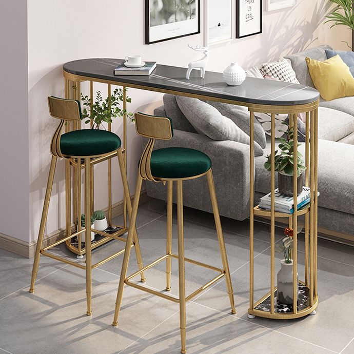 Contemporary Storage Counter Height Table Oval Double Pedestal Table Only Clearhalo 'Bar Furniture' 'Bar Tables' 'bar_tables' 'furn' 'furn_bar_tables' 'Furniture' 'furniture_bar_tables' 'Kitchen & Dining Furniture' 'kitchen&dining_furn' 'kitchen' 1200x1200_a8d1d2a0-171f-4dd2-a552-6a79684021d4