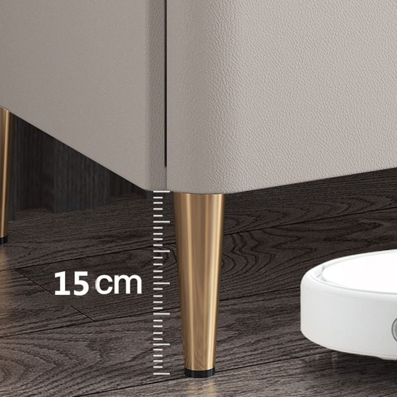 2 cajones Mesa nocturna Mesa de acento moderno .19 "de alto