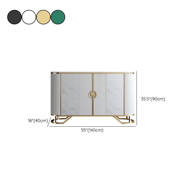 Tavolo da tavolo a buffet glam tavolo di calcolo in pietra con porte per sala da pranzo