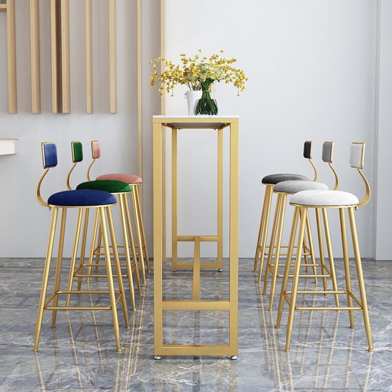 Rectangle Living Room Pub Height Dining Table Contemporary Marble Bistro Table Clearhalo 'Bar Furniture' 'Bar Tables' 'bar_tables' 'furn' 'furn_bar_tables' 'Furniture' 'Kitchen & Dining Furniture' 1200x1200_a8d5bd54-61db-4ae0-b604-29459dd8d0a0