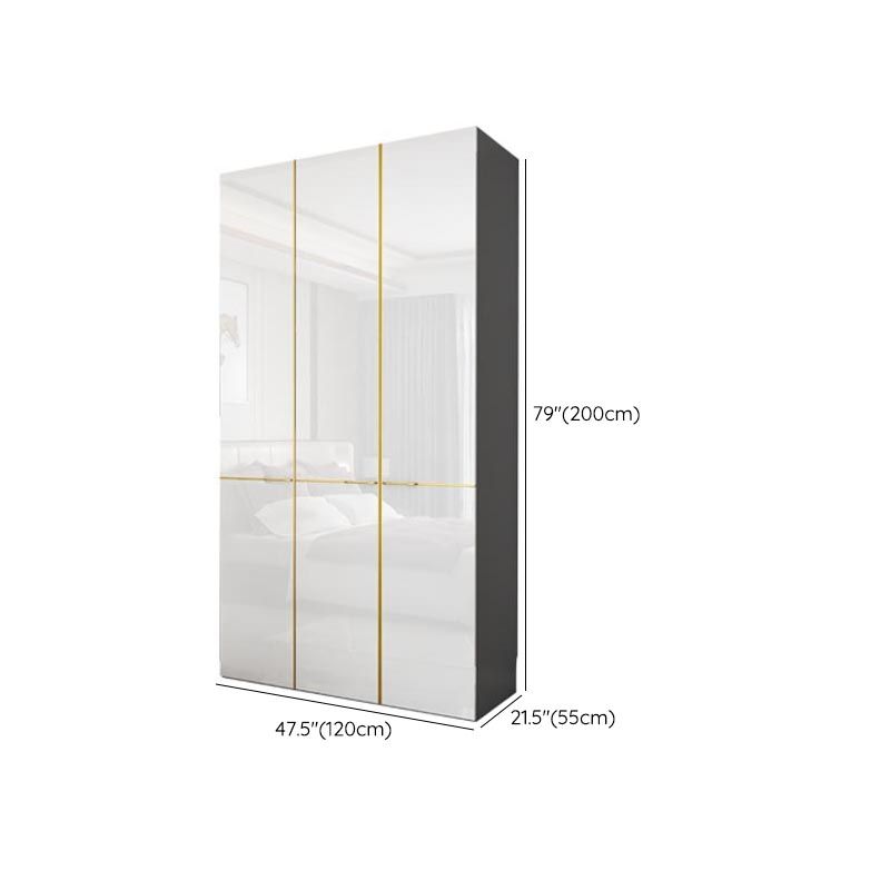 Armoire armoire de garde-robe moderne avec rail de vêtements