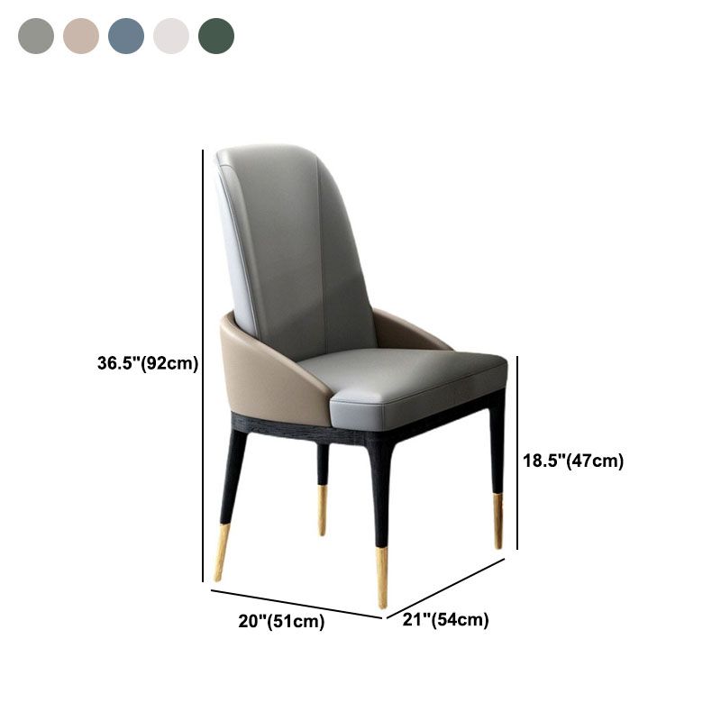 Nordic Dining Room Dining Chairs Armless Faux Leather Kitchen Chairs Clearhalo 'Dining Chairs' 'Dining Tables & Seating' 'dining_chair' 'furn' 'furn_dining_chair' 'Furniture' 'furniture_dining_chair' 'Kitchen & Dining Furniture' 1200x1200_a8d8ed7a-5d2f-4935-bf86-d2d711fc8c88